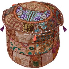 Patchwork floor ottoman pouf - patchwork,