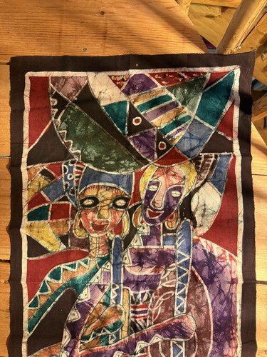African hand dyed batik fabric - african,
