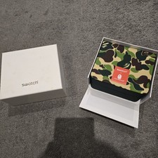 Bape Swatch Watch Camo Camouflage Street Style Boxed Complete with Manual