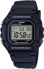 Casio Mens Digital Sports Watch - Black Resin - W-218H-1AVEF