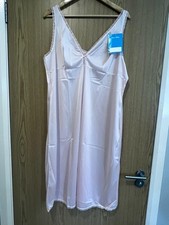 vintage Rose Pink Nylon Petticoat Full Length New Silky Feel Size 28