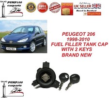 FOR PEUGEOT 206 98-10 FUEL PETROL DIESEL FILLER LOCKING TANK CAP WITH 2 KEYS 