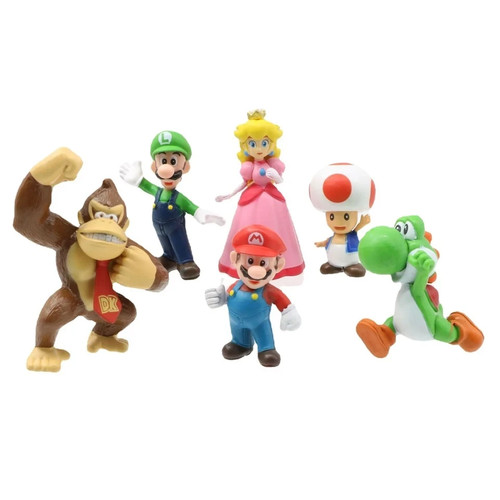 6pcs super mario dinosaur - 6pcs,