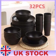 32pc/Set Black Dinnerware Bowl