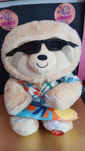 Animated surfing sloth - surfing, plush