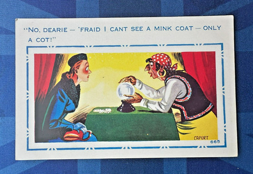 Saucy caport comic postcard - comic,
