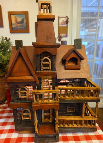 Victorian house birdcage - house,