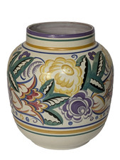 Large Early Poole Pottery Floral Vase — Truda Carter — Carter Stabler Adams