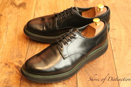 Church black leather derby - black,