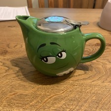 Mars M&M World 2020 Green Ceramic Porcelain Small 1 Cup Teapot Rare Collectable