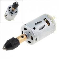 DC 12-24V Mini 385 Motor Hand Drill with 3-jaw Chuck Wrench for PCB Wood Plastic