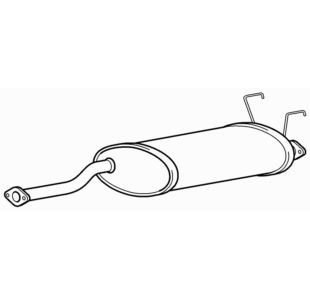 Centre exhaust middle silencer - exhaust,
