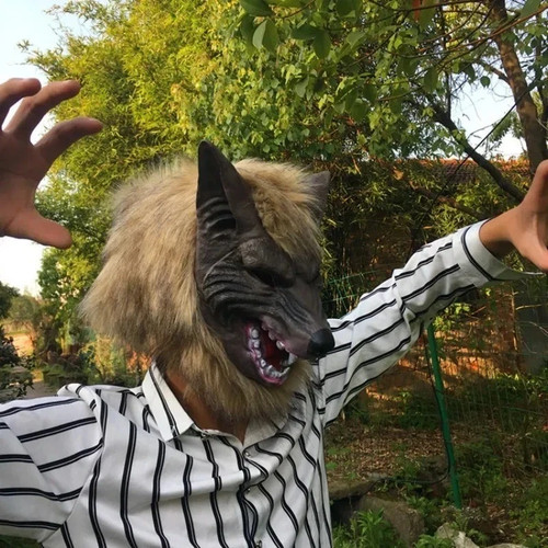 Scary werewolf mask with - mask,