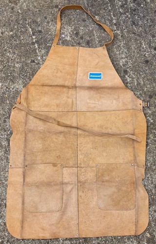 Leather welding apron - leather,