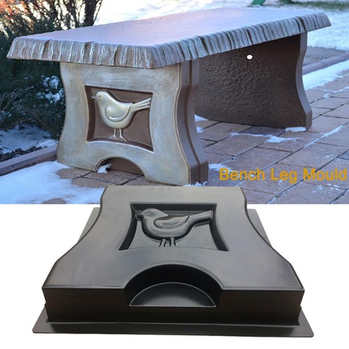 Plastic concrete bench leg - concrete,