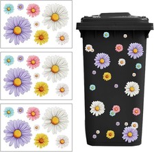 Wheelie Bin Stickers Flowers