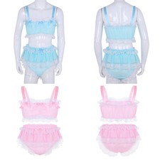 Mens 2Pcs Sissy Lingerie Set