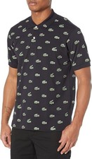 Genuine Lacoste Classic Fit Multi Croc Original Polo Shirt Navy