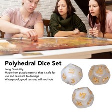 White 9PCS Polyhedral Dice Set Waterproof Plastic Lightweight Portable Table HOT