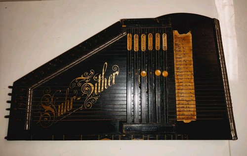 Car harp zither vintage circa - car,