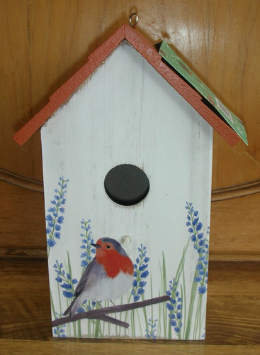 Wooden garden bird - wooden, nest