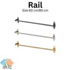 IKEA HULTARP Wall Rail 60/80cm Kitchen Utensil Hanging Rail Steel Wall Organizer