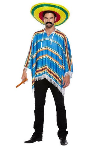 Mens mexican poncho adult - mens,