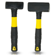 Heavy Duty 2kg / 1kg  Club Lump Hammer Hardened Steel Fibreglass Grip Handle