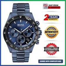 HUGO BOSS 1513758 MEN'S 43CM STAINLESS STEEL BLUE STRAP, BLUE DIAL