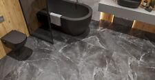 £22.89/m2 Black Slate Matt Porcelain Tile 60x60 Wall-Floor Tiles - SAMPLE