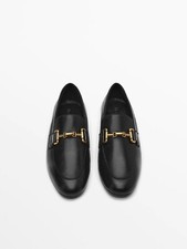 Womens black loafers size 7 Massimo Dutti