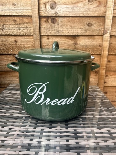 Large vintage green enameled - vintage,