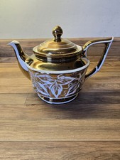 Arthur Wood Teapot  –Gold & White. Made in England.  Venice. Excellent Condition