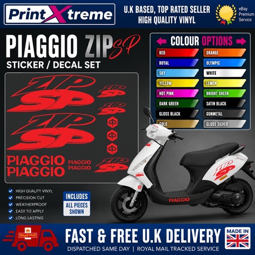 Piaggio zip stickers decals - piaggio, sp