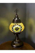 Handmade Stained Glass Mosaic Table Lamp Light Turkish Moroccan For Home Decor