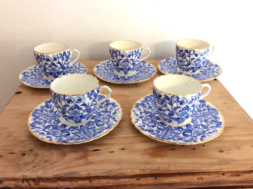 Vintage set blue white - set,