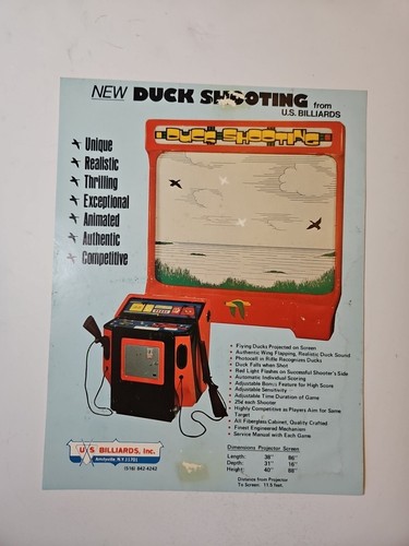 Duck shooting arcade flyer - duck,