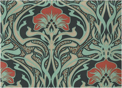 Retro flora nouveau peacock - flora,