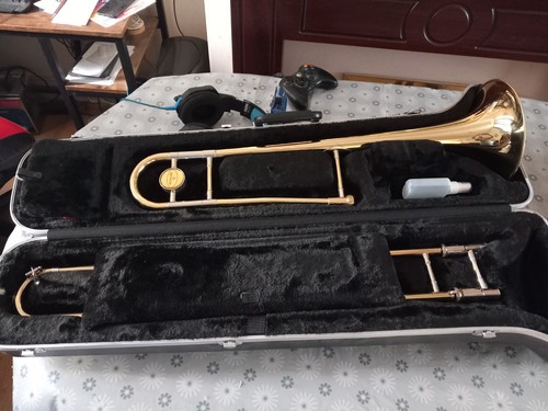 Besson trombone with case 2 - with, case,