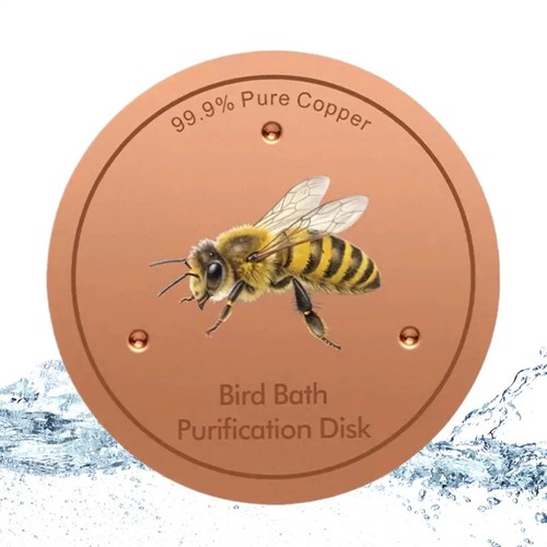 Bird bath copper - bird, disk