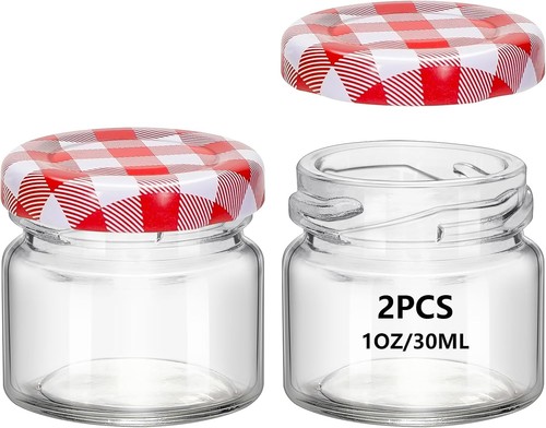 2pcs 1oz small glass - glass, jars