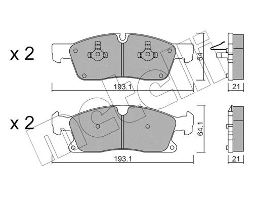 Front brake pad - front,