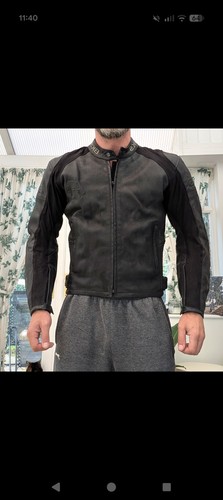 Bks leather motorbike jacket - bks,