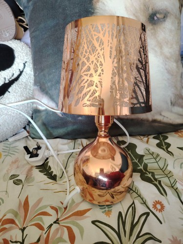 Rose gold electric touch lamp - electric,