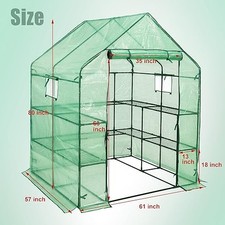 SUNGIFT Walk-in Greenhouse for Outdoors 57x61x80 Inch