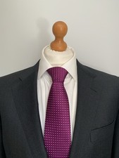 Mens LUXURY AQUASCUTUM WOOL SUIT In CHARCOAL GREY 44R (2X TROUSERS) *EX-CON*