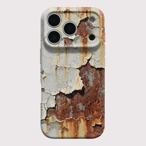 Rusty metal cracked paint - metal,