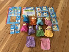 Huge Lot Of 8 Original 1984 Vintage Hasbro Glo Friends Glow Worm W/Sleeping Bags