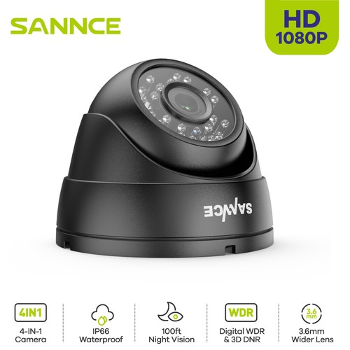 Sannce 1pcs 1080p dome outdoor - 1080p,