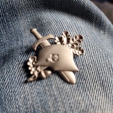 WW1 German Helmet Soldier Oak Leaf Repro Badge. 30mm diameter 